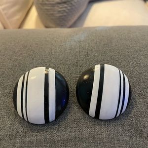 Black and white earrings